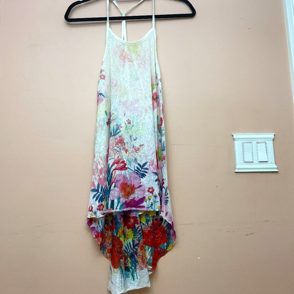 White dress with flowers